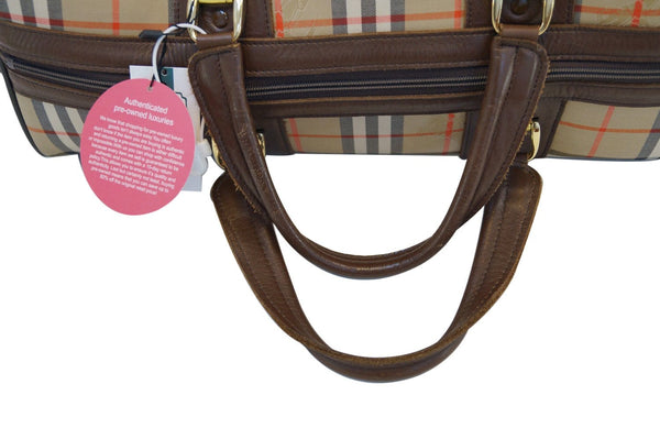 Burberry Travel Bag Canvas Leather Nova Check - zip 