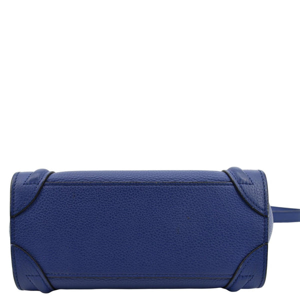Celine Nano Luggage Smooth Leather Tote Crossbody Bag - Bottom