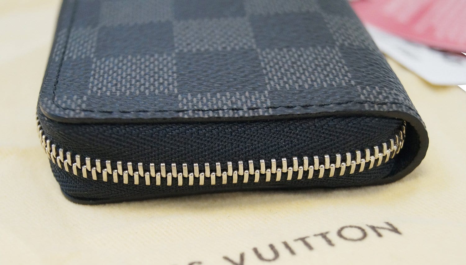 Louis Vuitton Damier Graphite Zippy Coin Wallet Compact Zip Around Purse  861782