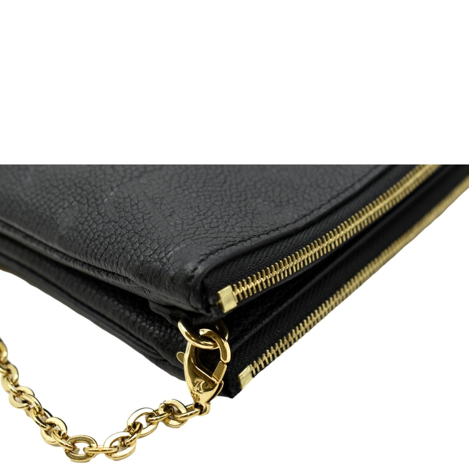 Shop Louis Vuitton Double Zip Pochette (chain shoulder bag mini