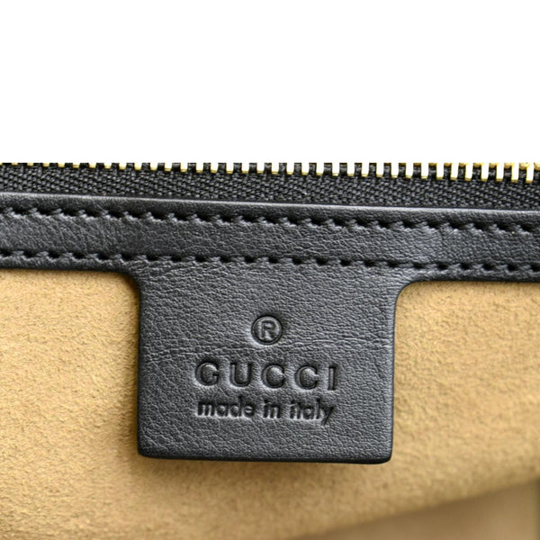 GUCCI Padlock Medium GG Supreme Canvas Shoulder Bag Black 479197