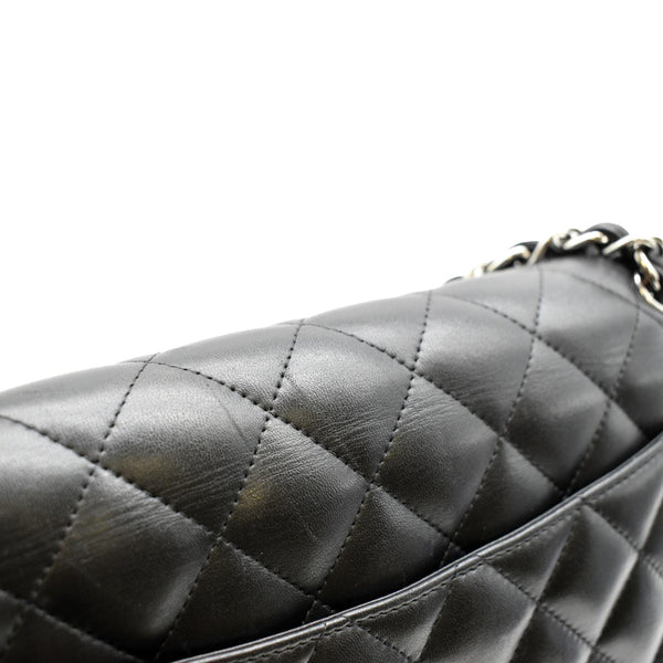 CHANEL Jumbo Double Flap Calfskin Leather Shoulder Bag Black