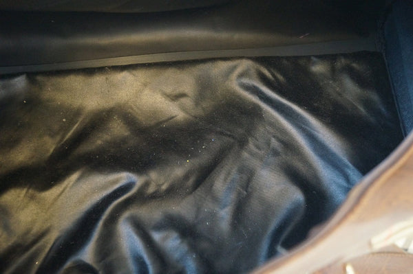 Burberry Travel Bag Nova Check Brown Leather - inside view