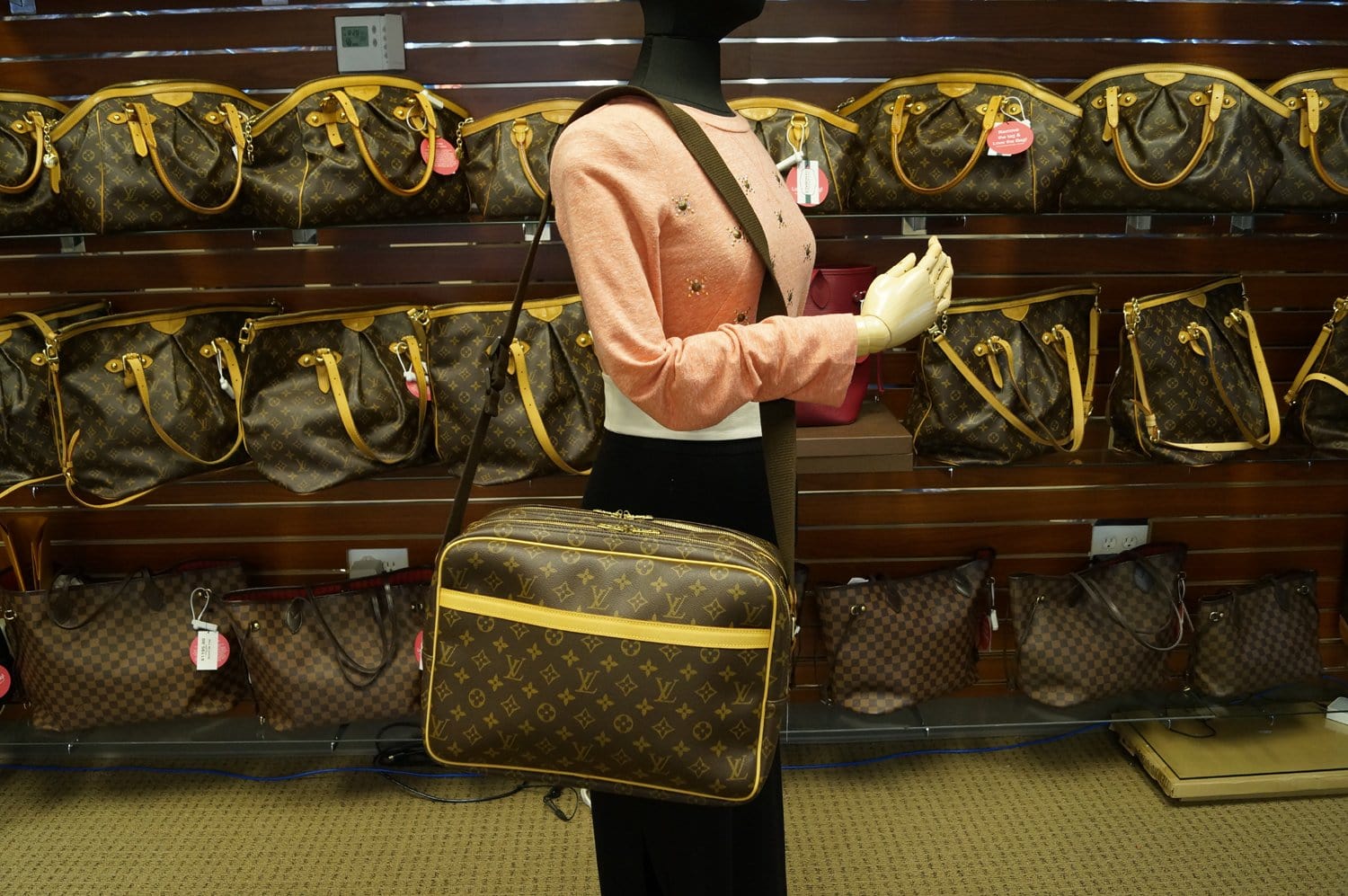 Shop for Louis Vuitton Monogram Canvas Leather Reporter GM Bag