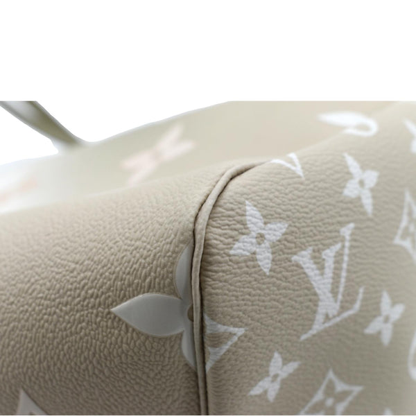 Louis Vuitton Neverfull MM Monogram Coated Tote Bag - Left Bottom Corner