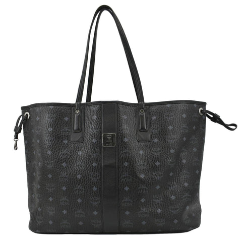 MCM Large Liz Visetos Reversible Shopper Tote Bag Black