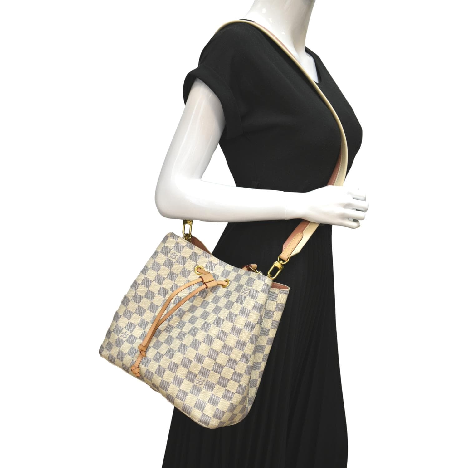 Braided Handle for Beaubourg Hobo Top Handle NeoNoe Strap Neverfull Pouch Pochette Handle (Black)