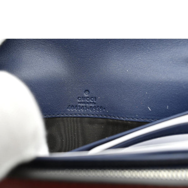 Gucci Dionysus GG Supreme Chain Clutch in Red - Stamp