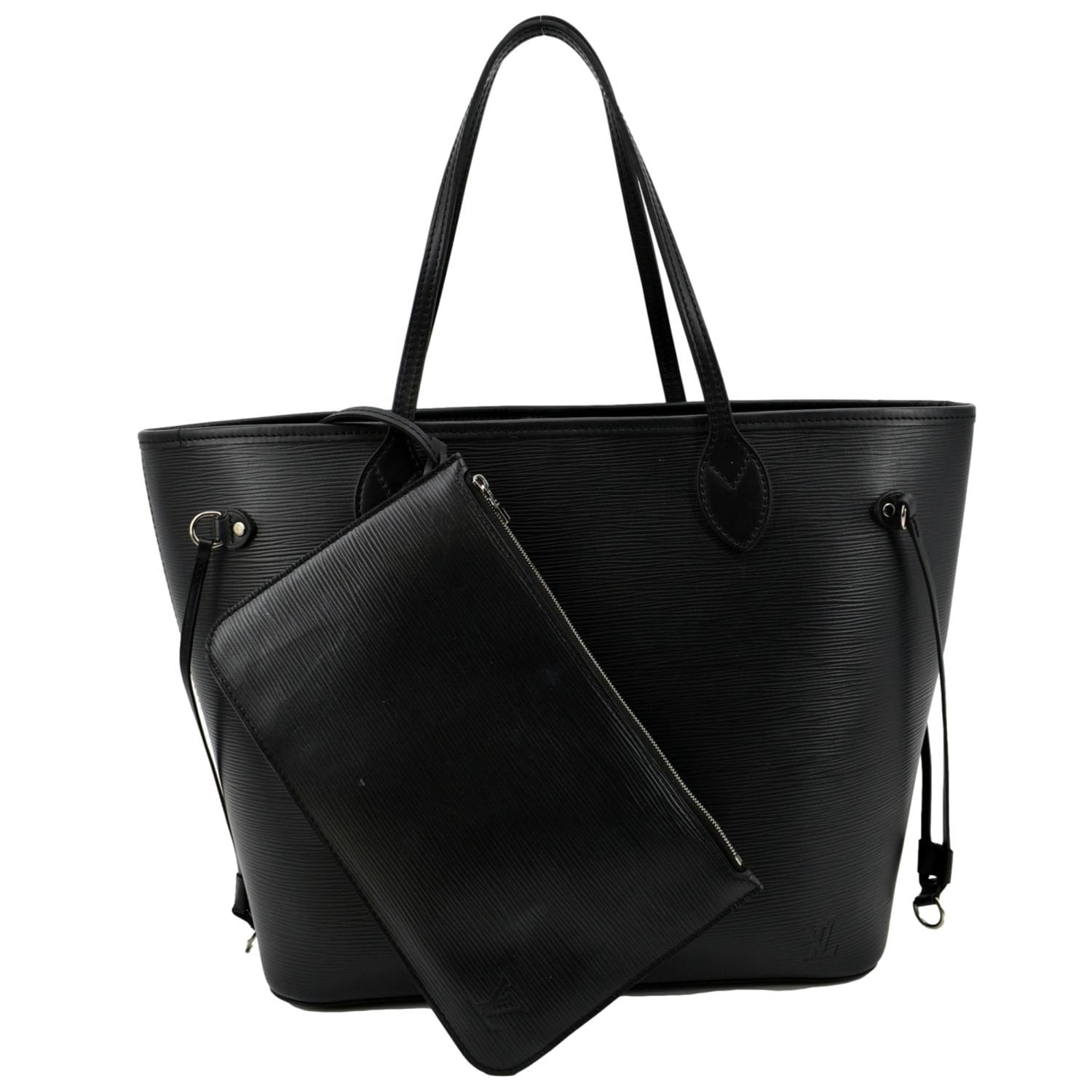 Louis Vuitton Neverfull MM Black Epi Leather Shoulder Bag at