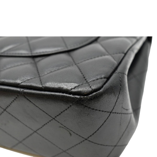 CHANEL Jumbo Double Flap Calfskin Leather Shoulder Bag Black