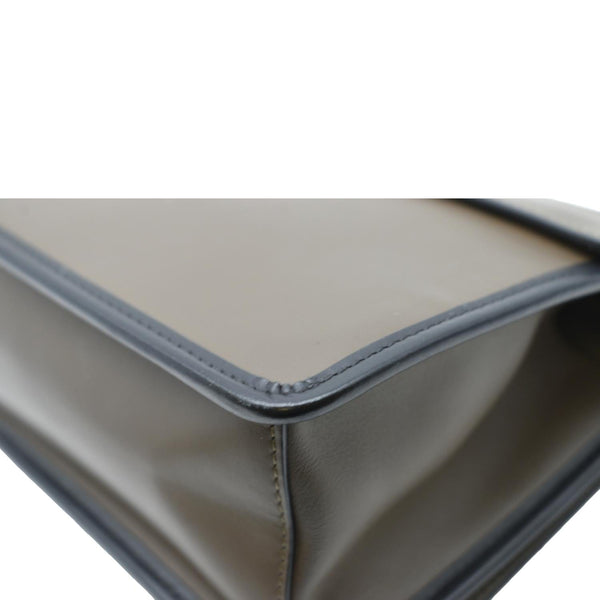 Fendi Kan I F Zucca Leather Shoulder Bag Brown - Bottom Right Corner