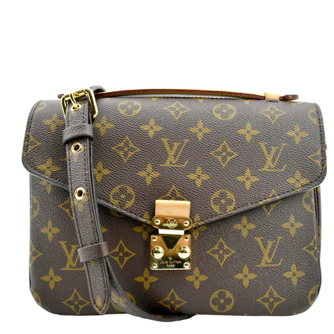 LOUIS VUITTON Metis Pochette Monogram Canvas Crossbody Bag Brown