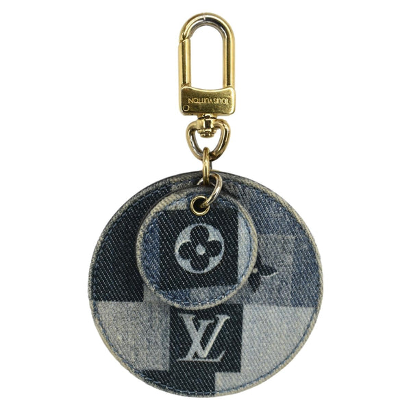 Louis Vuitton Denim Key Chain Bag Charm Blue - Front