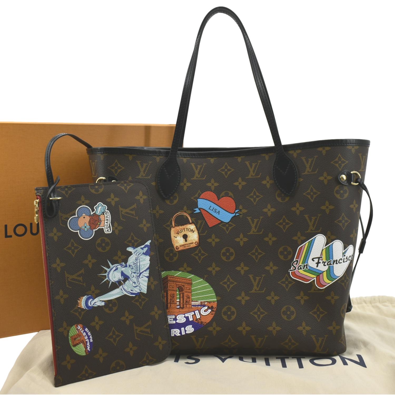 Louis Vuitton Limited Edition Monogram Canvas Patches Neverfull MM NM Bag -  Yoogi's Closet