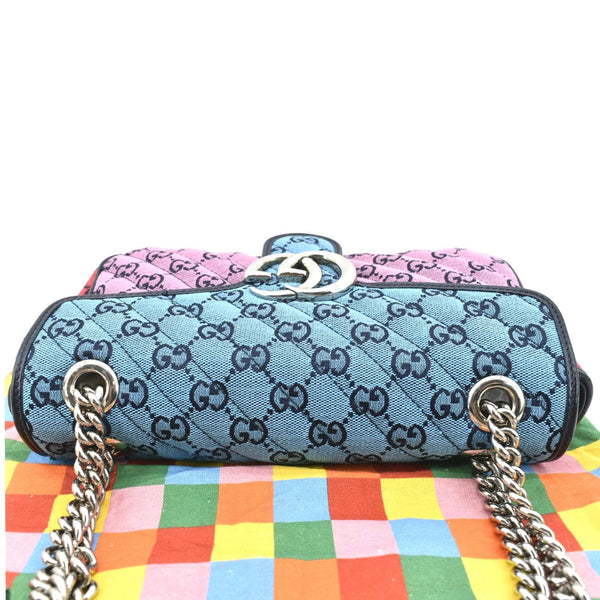 Gucci GG Marmont Canvas Leather Crossbody Bag - Top 