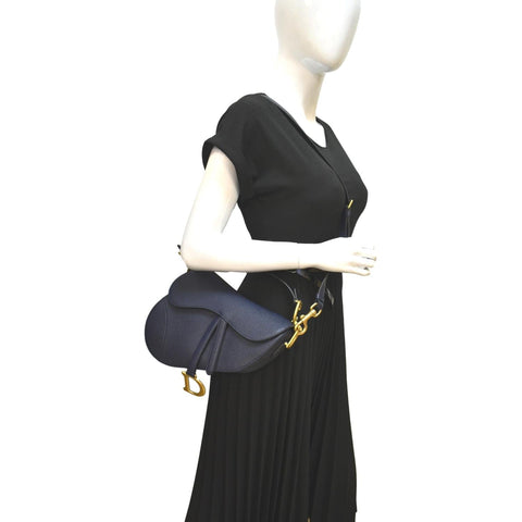 Christian Dior Saddle Calfskin Leather Shoulder Bag - Full View