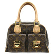 Louis Vuitton Manhattan PM Monogram Canvas Satchel Bag - Front