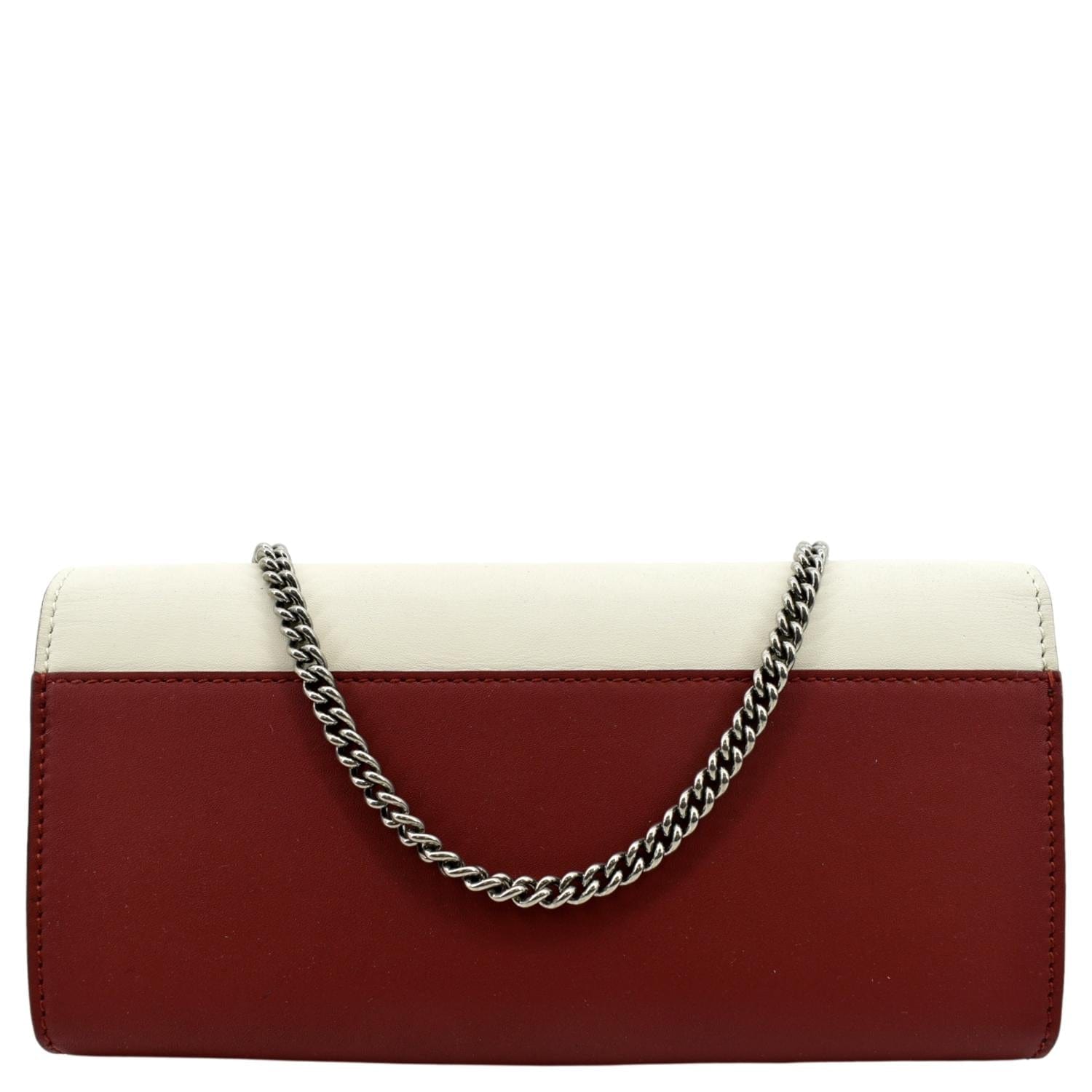Gucci Dionysus Leather Chain Clutch Red 404141