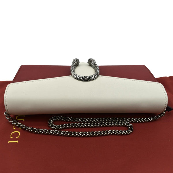 Gucci Dionysus GG Supreme Chain Clutch in Red - Top 