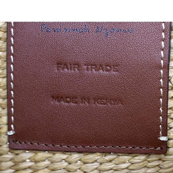 CHLOE Woody Large Raffia Basket Tote Bag Beige