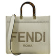 Fendi Sunshine Plexiglass Leather Shoulder Tote Bag - Front