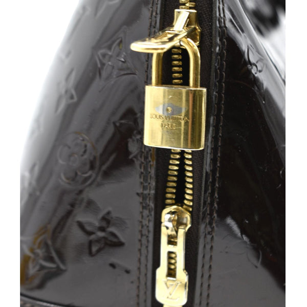 Louis Vuitton Alma GM Monogram Vernis Satchel Bag - Zip Lock