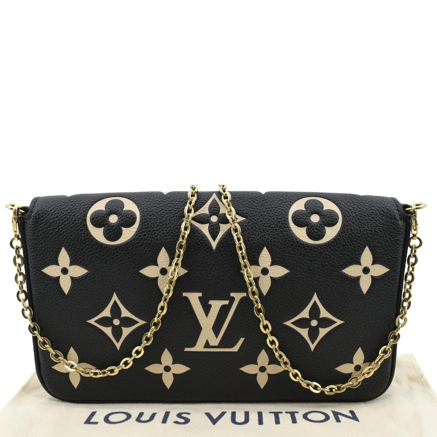 Louis Vuitton Black Monogram Empreinte Leather Felicie Pochette Louis  Vuitton