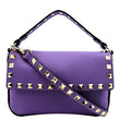 VALENTINO Garavani Rockstud Flap Leather Crossbody Bag Wisteria
