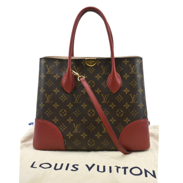 LOUIS VUITTON Flandrin Monogram Canvas Tote Shoulder Bag Cerise Cherry