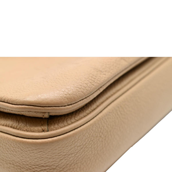 LOUIS VUITTON Metis Pochette Empreinte Leather Crossbody Bag Beige