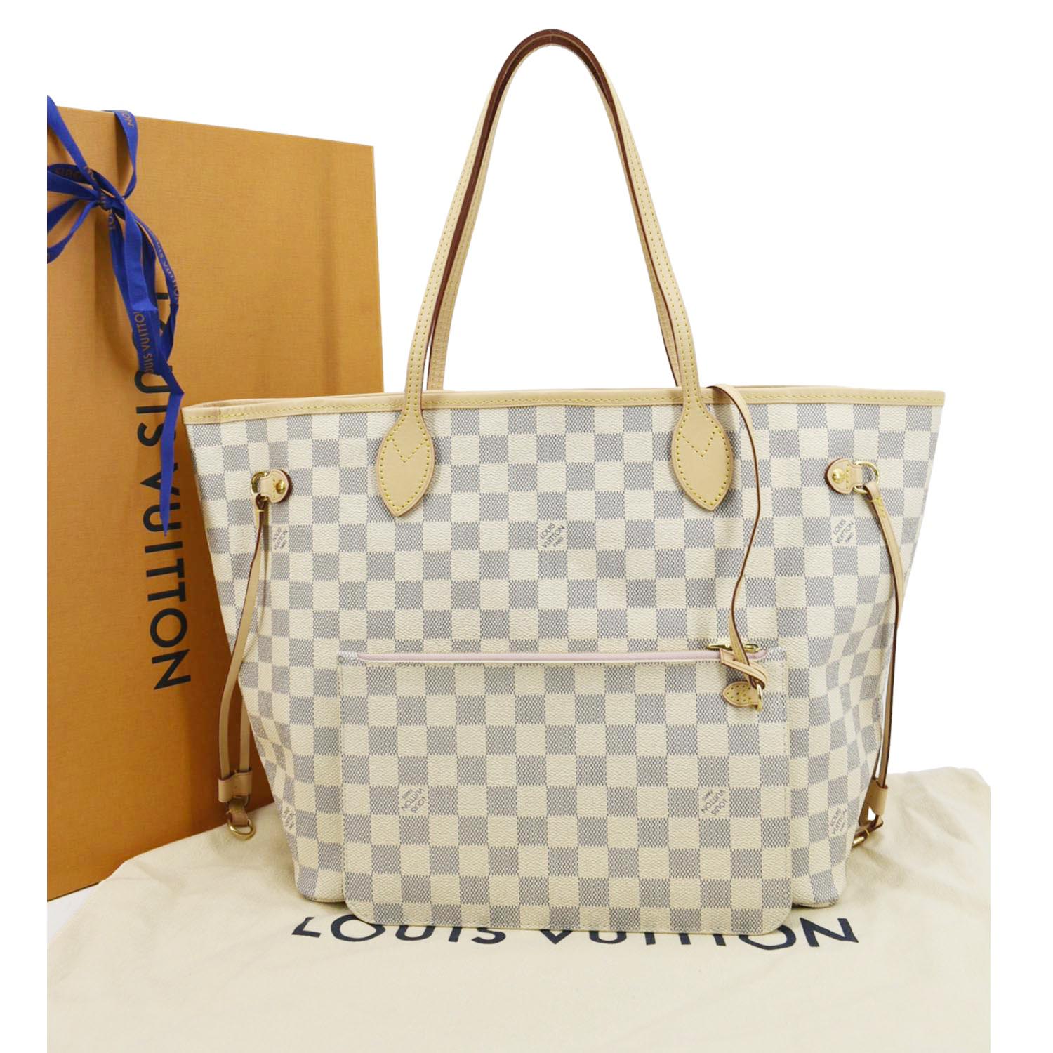 Louis Vuitton Neverfull MM Damier Azur Shoulder Bag