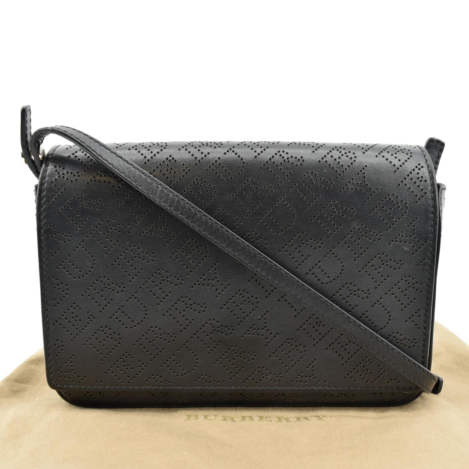 Burberry Hampshire Perforated Leather Crossbody Bag