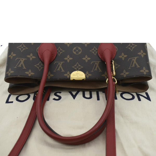LOUIS VUITTON Flandrin Monogram Canvas Tote Shoulder Bag Cerise Cherry