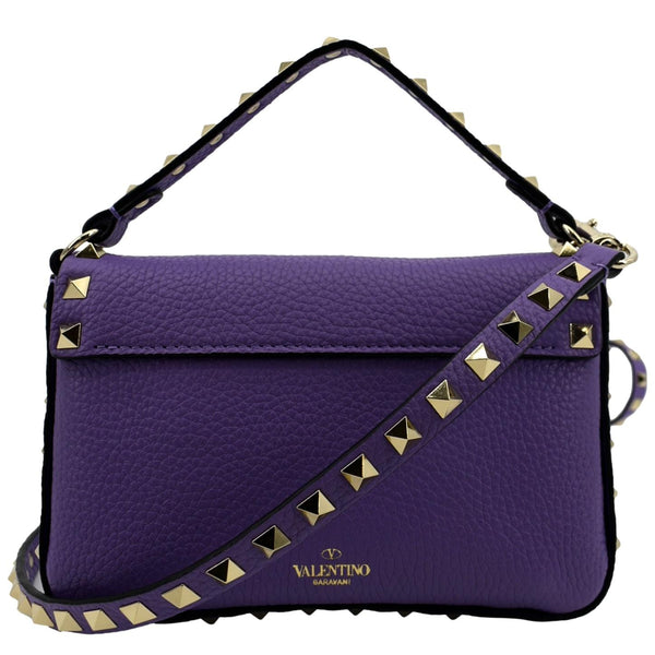 VALENTINO Garavani Rockstud Flap Leather Crossbody Bag Wisteria