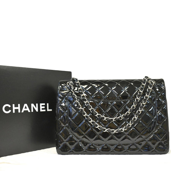 Chanel Classic Maxi Double Flap Leather Shoulder Bag - Back