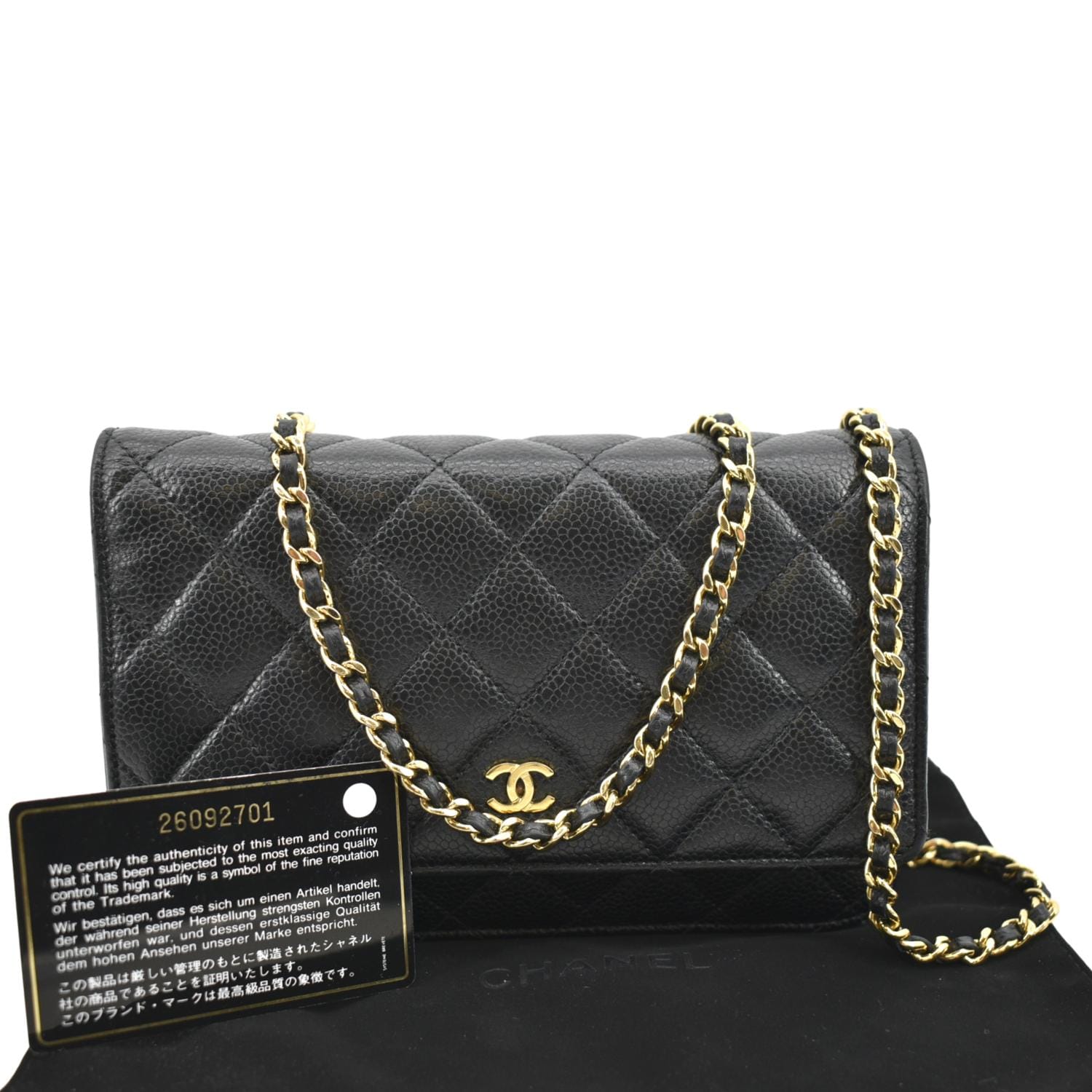 Chanel – Chanel Boy Wallet On Chain Blue Caviar Gold – Queen Station