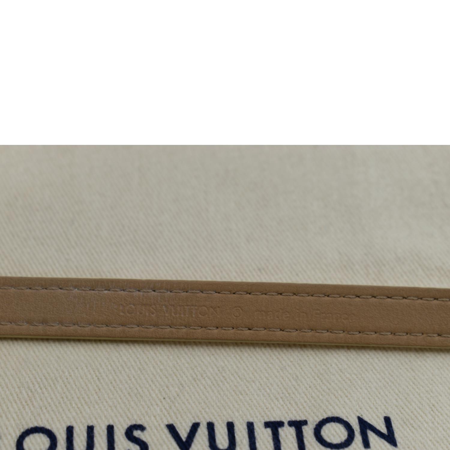 LOUIS VUITTON Leather Bracelet Beige
