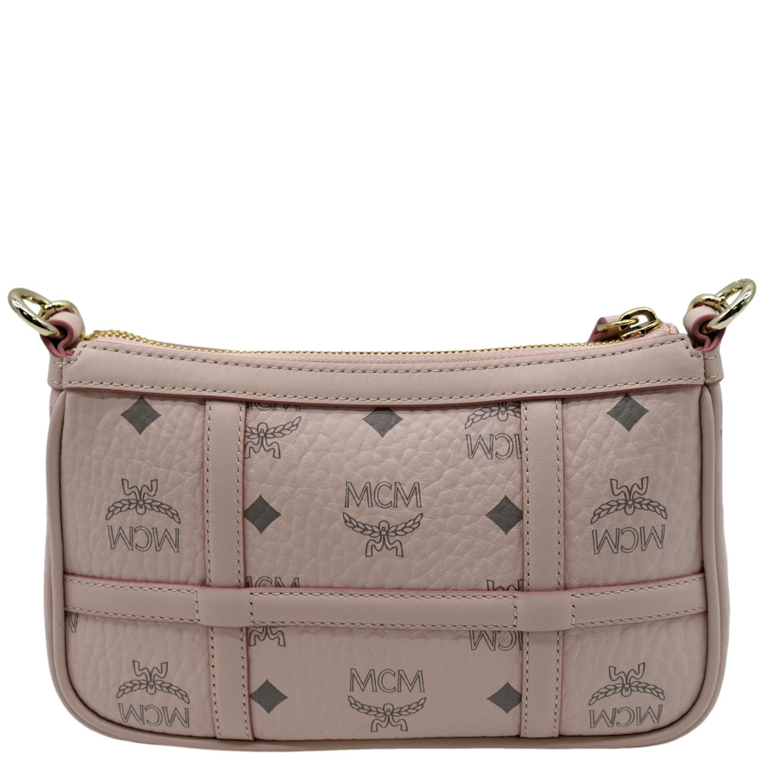 Mcm Visetos Leather Shoulder Bag