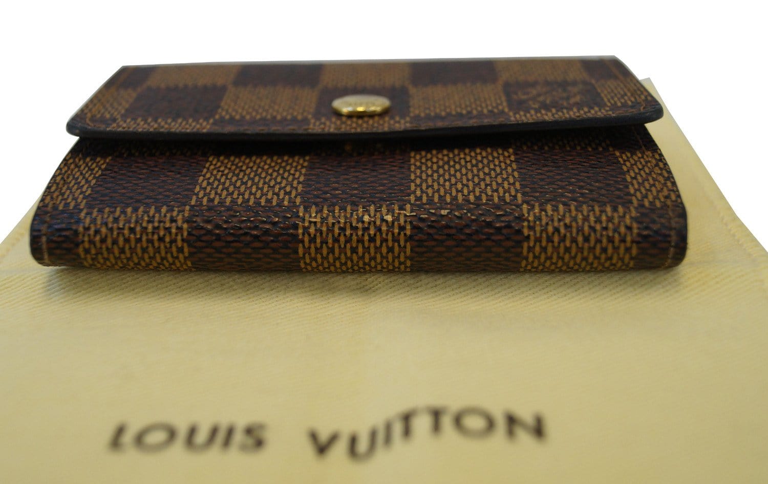 Louis Vuitton Damier Ebene Porte Monnaie Plat Coin Purse (SHF-22251) –  LuxeDH