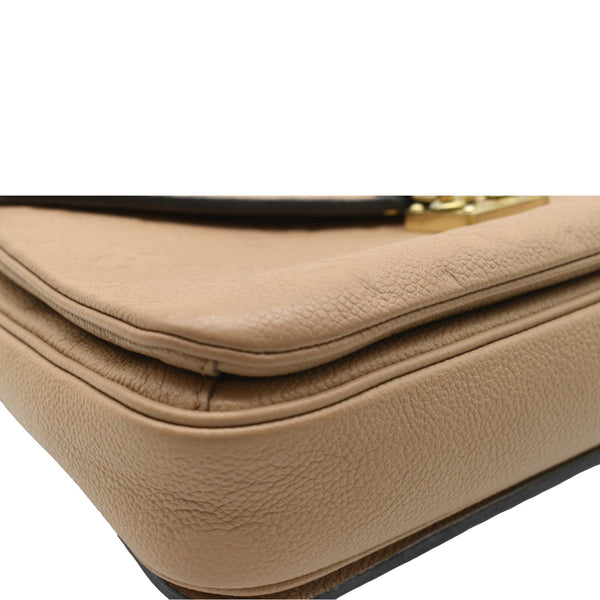 LOUIS VUITTON Metis Pochette Empreinte Leather Crossbody Bag Beige