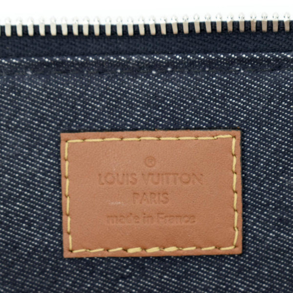 LOUIS VUITTON City Keepall Monogram Leather Travel Bag Blue