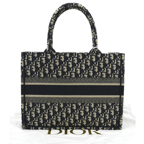 Christian Dior Book Medium Oblique Embroidery Tote Bag - Back