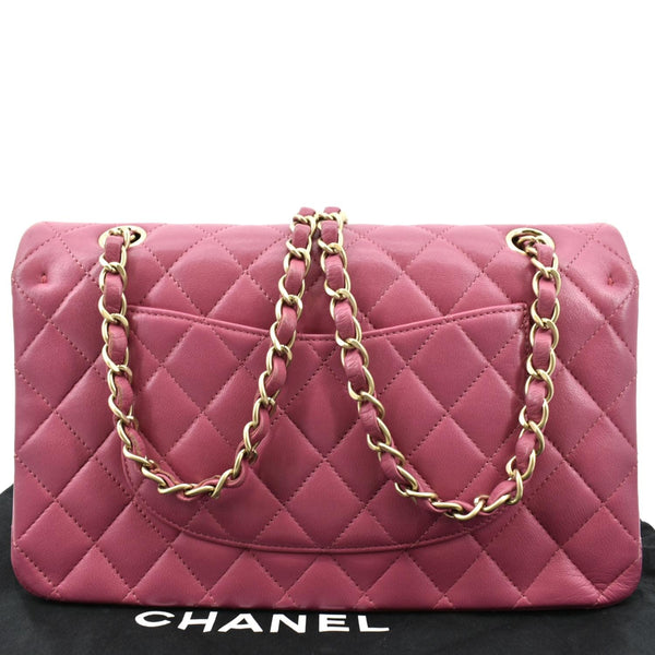 Chanel Classic Medium Double Flap Leather Shoulder Bag - Back