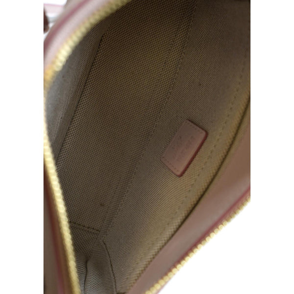 MCM Delmy Visetos Monogram Canvas  Leather Shoulder Bag Pink