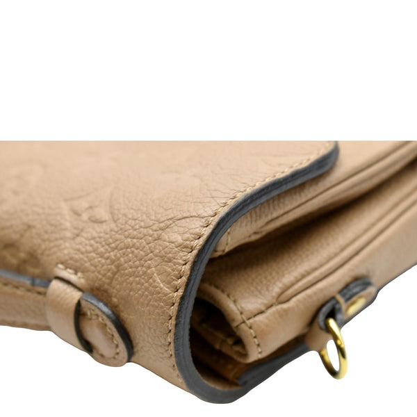 LOUIS VUITTON Metis Pochette Empreinte Leather Crossbody Bag Beige