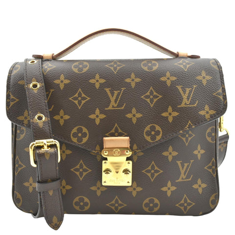 LOUIS VUITTON Metis Pochette Monogram Canvas Crossbody Bag Brown