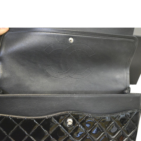 Chanel Classic Maxi Double Flap Leather Shoulder Bag - Open Monogram