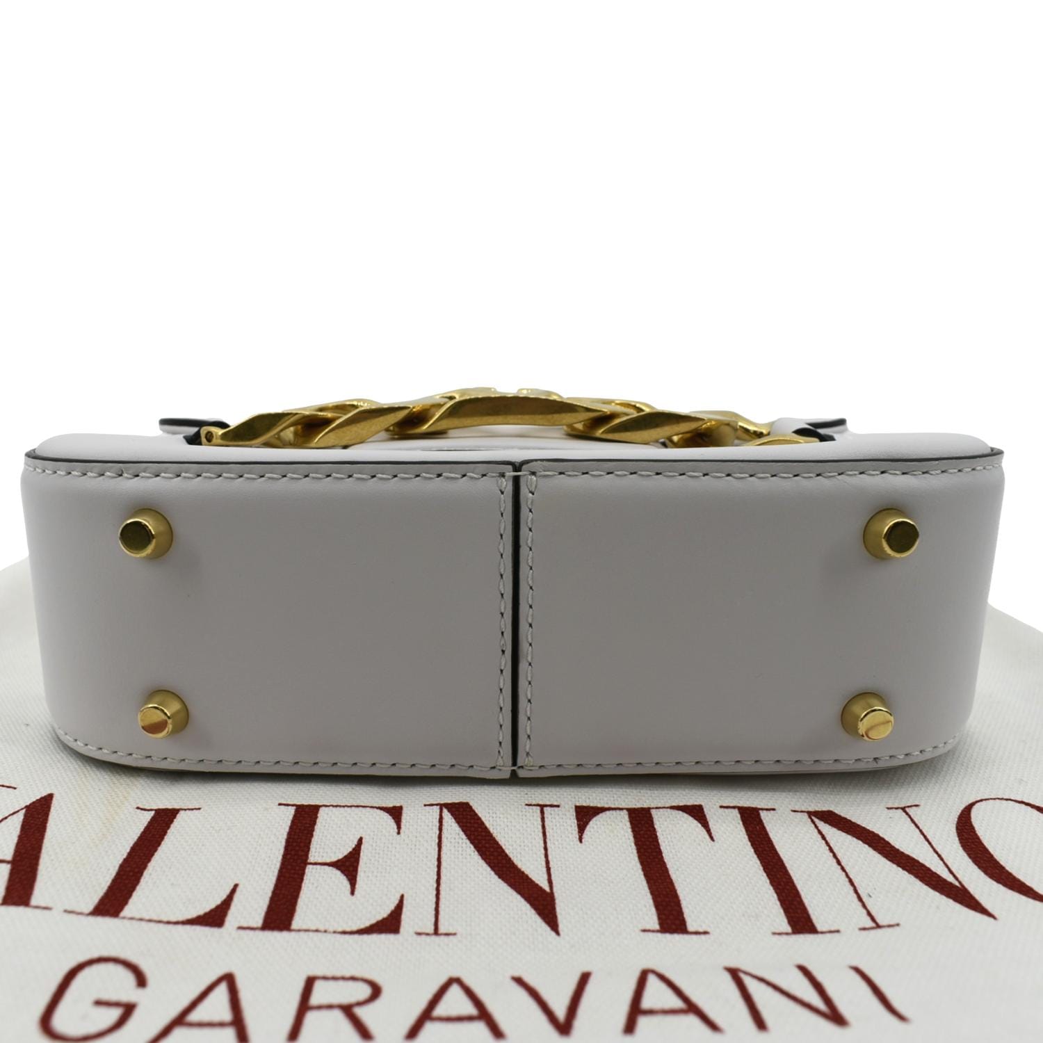 V Logo Chain Ring in Silver - Valentino Garavani