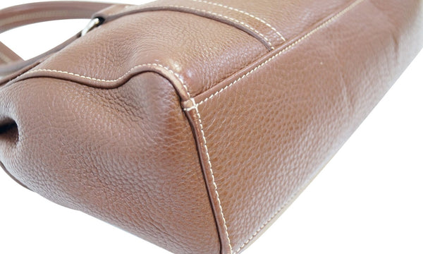 Prada Shoulder Bag Brown Grommet - Bottom View