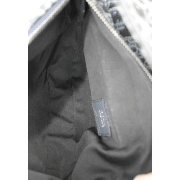 CHRISTIAN DIOR Saddle Oblique Jacquard Crossbody Bag Black